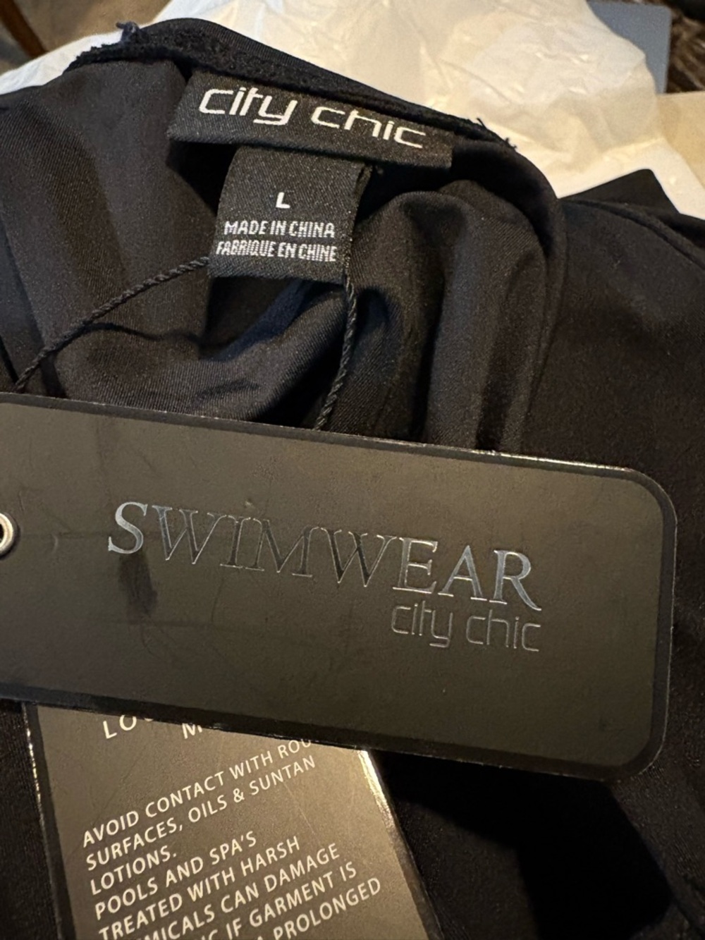 NWT City Chic Cancun Black One Piece Bathing Swimsuit Suit - Picture 9 of 11